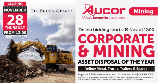 TIMED ONLINE CORPORATE & MINING ASSET DISPOSAL AUCTION - LIMPOPO | AUCOR BLOEMFONTEIN | 19 NOV 12:00 - 28 NOV 12:00 | https://bit.ly/4hEbftY Secure Pre-Approved Bank Finance Contact Wouter Van Wyk +27833838990 or visit www.auctionfinance.co.za #AuctionFinance #ApplyNow Auth. FSP34936