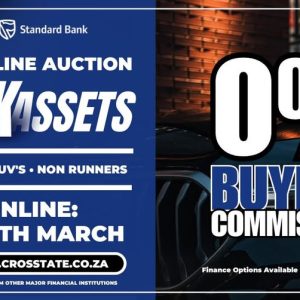 STANDARD BANK VEHICLE AUCTION - JHB | 19 MARCH 09:00 | https://bit.ly/3FIH5ny Secure pre-approved bank finance, contact Carin Visser +27826547232 | www.auctionfinance.co.za Auth. FSP34936