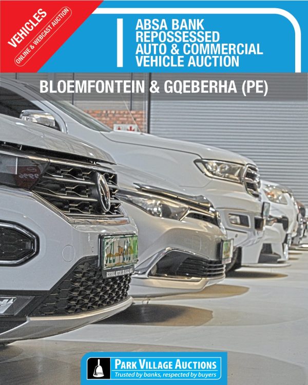 ABSA BANK WEBCAST VEHICLE AUCTION – BLOEMFONTEIN / PE | 13 MARCH 10:00 | https://bit.ly/4br7Iwx Secure Pre-Approved Bank Finance, contact Bloemfontein, Celeste Steenberg on +27823745078; PE, Celeste Steenberg on +27823745078 | www.auctionfinance.co.za Auth. FSP34936