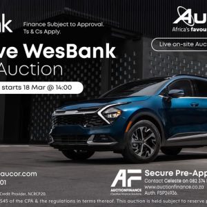 WESBANK EXCLUSIVE VEHICLE AUCTION – BLOEMFONTEIN | 18 MARCH 14:00 - 19 MARCH 10:30 | https://bit.ly/3QFQK3Z Secure Pre-Approved Bank Finance! Contact Celeste Steenberg on +27823745078 | www.auctionfinance.co.za #AuctionFinance #Applynow Auth. FSP34936