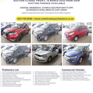 WESBANK EXCLUSIVE ONLINE AUCTION – EAST LONDON | 13 MARCH 11:00 - 14 MARCH 10:00 | www.roseinnesauctioneers.co.za Secure Pre-Approved Bank Finance Contact Nicol Palmer +27615217518 | www.auctionfinance.co.za #AuctionFinance #ApplyNow Auth. FSP34936