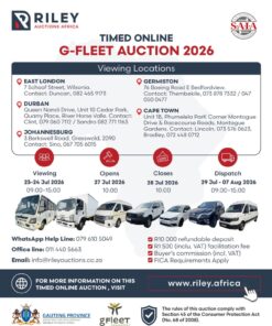 G- FLEET TIMED ONLINE AUCTION – NATIONAL | 27 - 28 JULY 2026